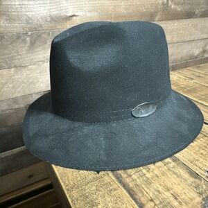 A. Adams & Spire Fur Felt Black Seville Fedora Hat Size Large